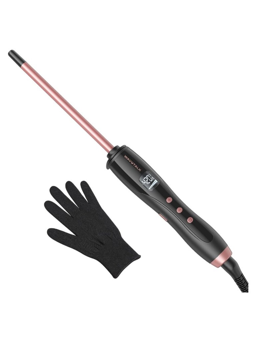 3/8 Inch Small Curling Iron Ceramic Barrel Tourmaline 9 Temp Settings